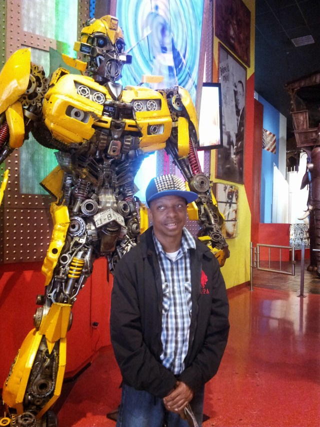 Stephen Posing with Bumblebee in front of Ripley's Believe it or Not